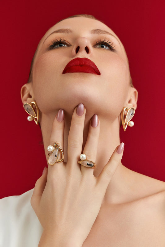 Anel União — Cristal Rutilado