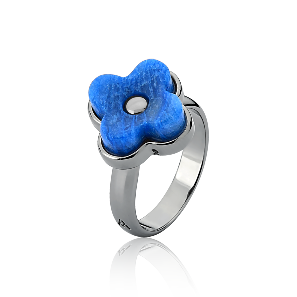 Anel Afeto - Feldspato Azul Anil
