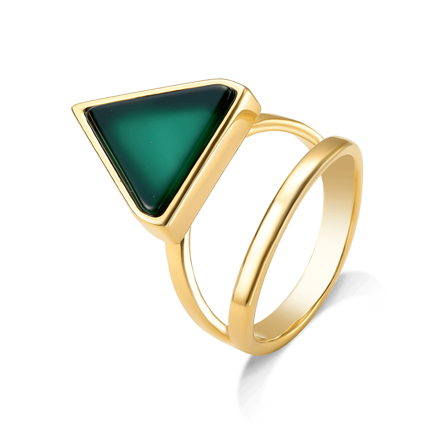Anel Dynamís - Ágata Verde Semijoias de luxo e design exclusivo