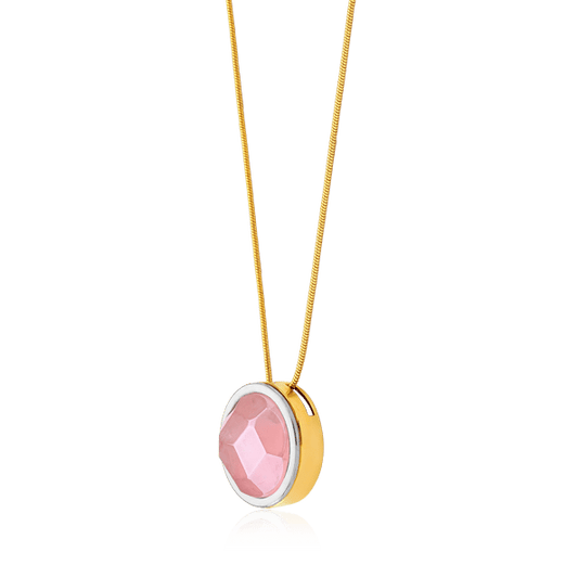 Colar Único - Quartzo Rosa Semijoias de luxo e design exclusivo