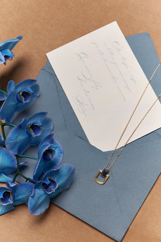 Colar Elos - Sodalita | Semijoia Banhada a Ouro 18K