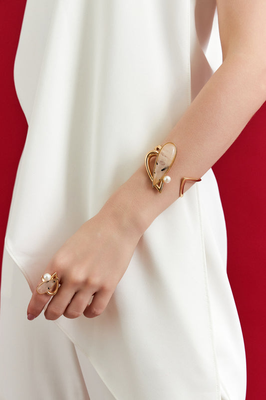 Bracelete Além da Forma - Cristal Rutilado