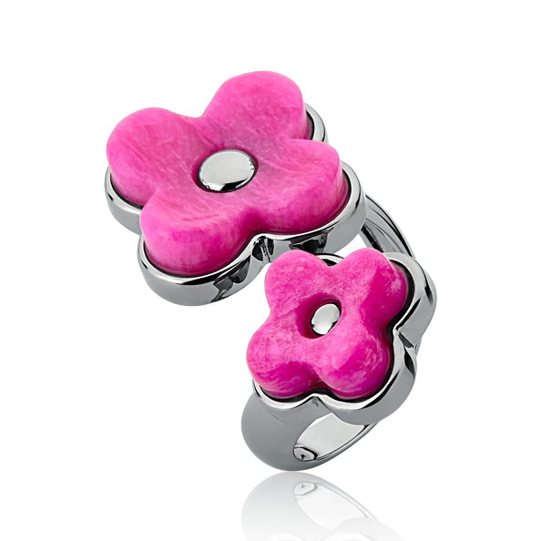 Anel Sensação - Feldspato Rosa Pink