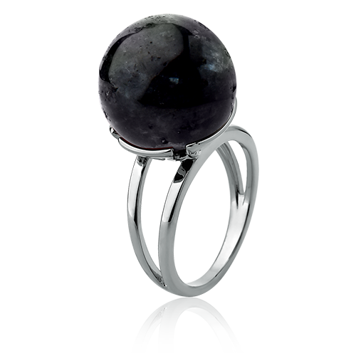 Anel Ball - Obsidiana Negra