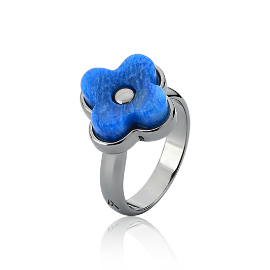 Anel Afeto - Feldspato Azul Anil