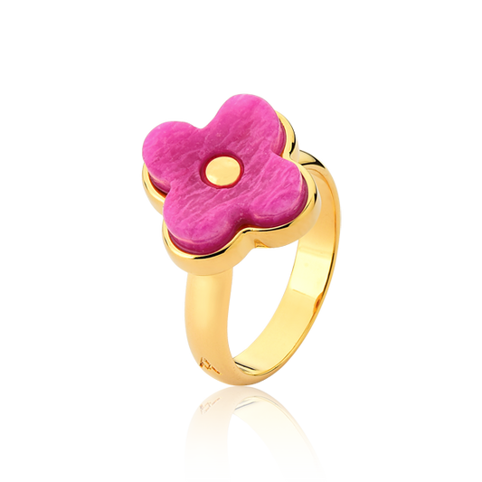 Anel Afeto - Feldspato Rosa Pink