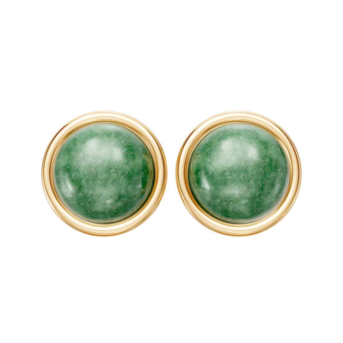 Brinco Aurora — Quartzo Verde, semijoia banhada a ouro 18k, coleção Supernova, Aimer Joias
