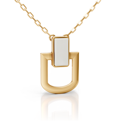 Colar Elos - Porcelana Branca | Semijoia Banhada a Ouro 18K