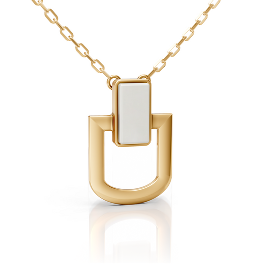 Colar Elos - Porcelana Branca | Semijoia Banhada a Ouro 18K