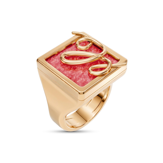 Anel Forma - Feldspato Vermelho