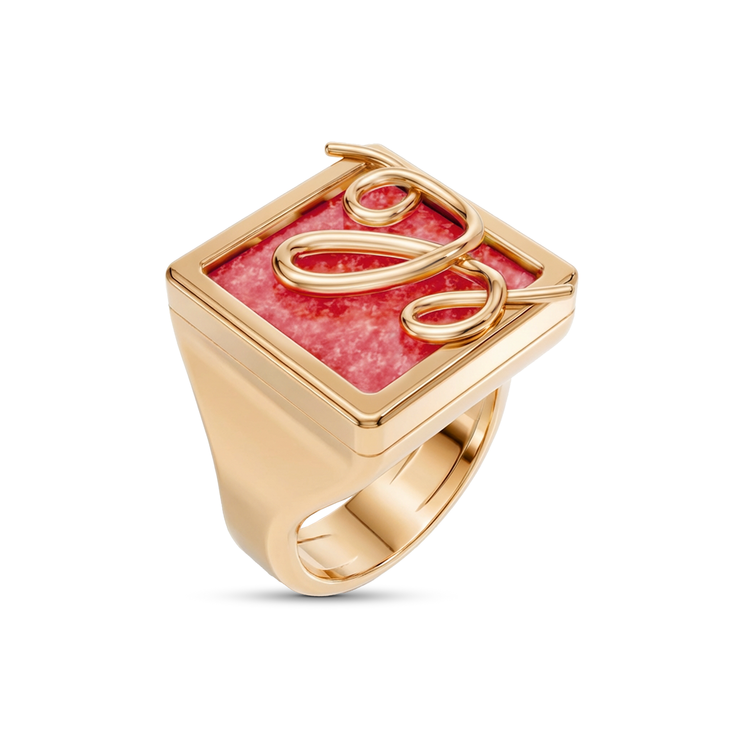 Anel Forma - Feldspato Vermelho