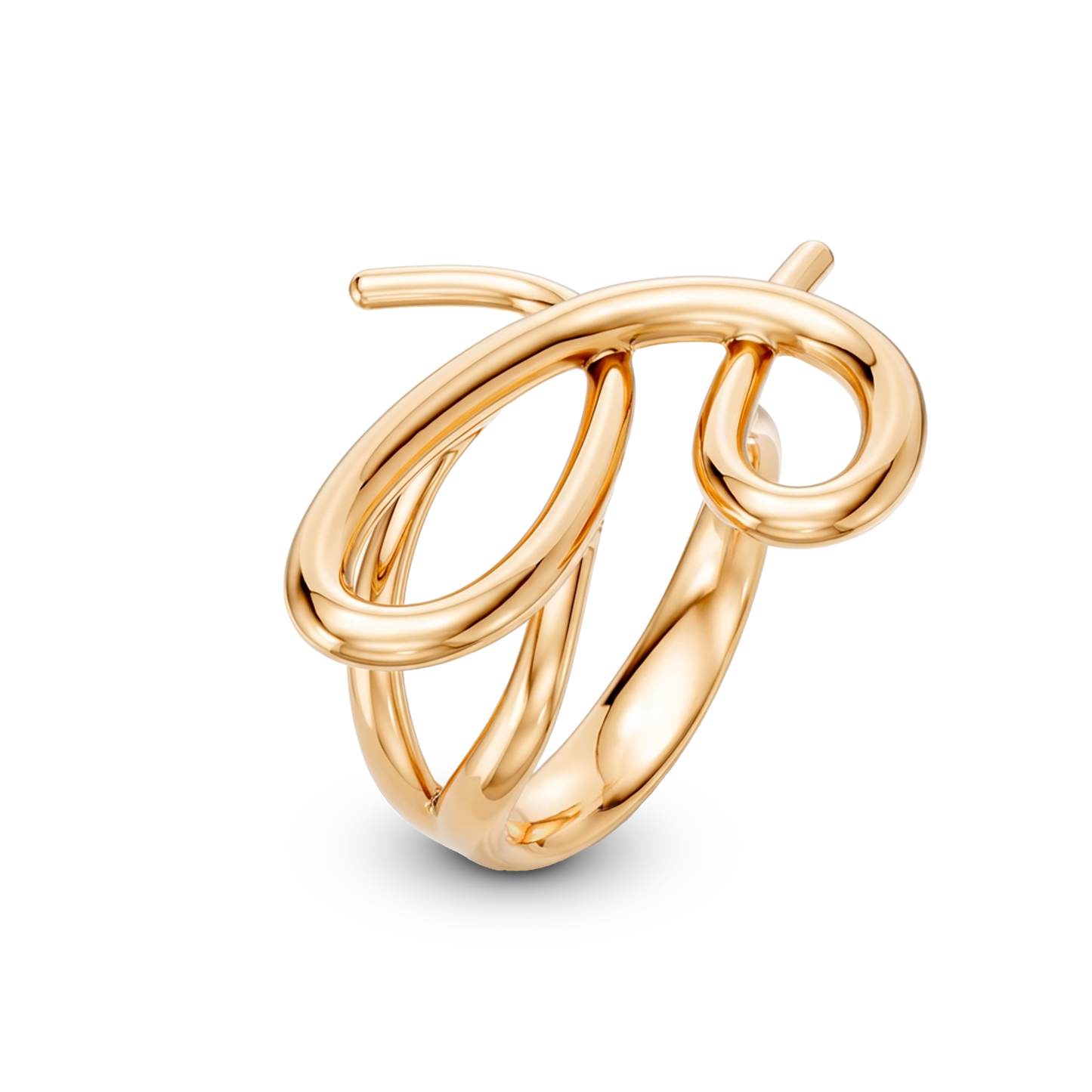 Anel Rabiscos - Banho Ouro 18k