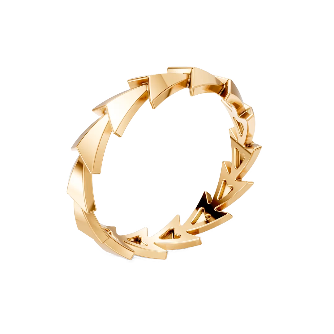 Anel Flecha — Banho de Ouro 18k