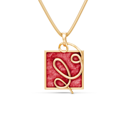 Colar Forma - Feldspato Vermelho