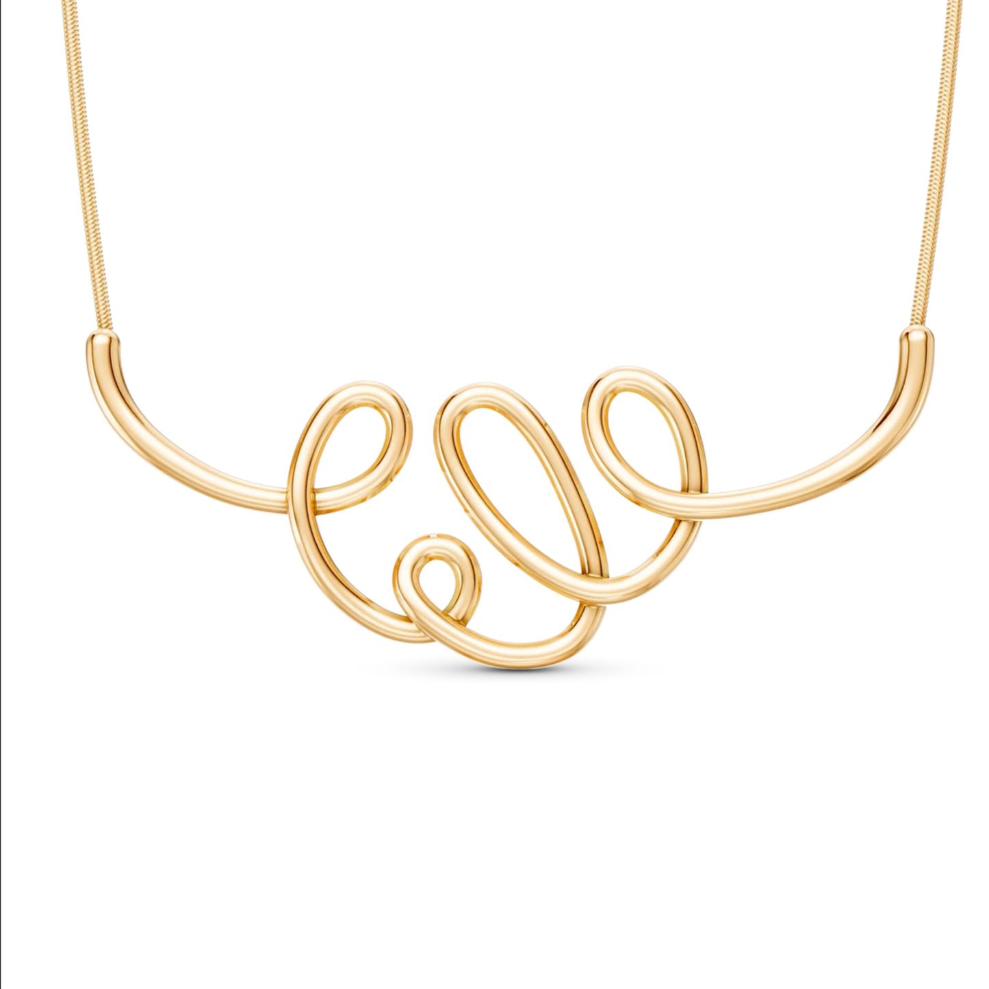 Colar Rabiscos - Banho Ouro 18k