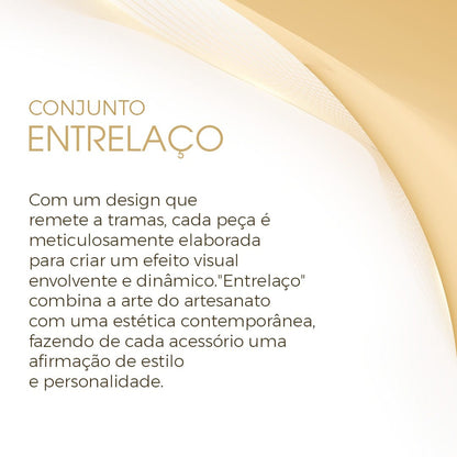 Colar Entrelaço vermelho — semijoia artesanal feminina Aimer Joias