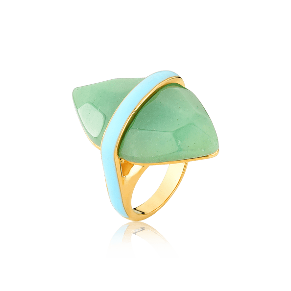 Anel Kahina - Aventurina Semijoias de luxo e design exclusivo