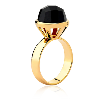 Anel Classic - Onix detalhe — Ouro 18K | Aimer Joias | anel semijoia pedra natural