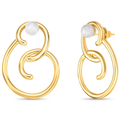 Brinco Trajetos com Ágata Cinza Listrada, banhado a ouro 18k