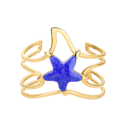Bracelete Brisa - Quartzo  Azul Anil Semijoias de luxo e design exclusivo