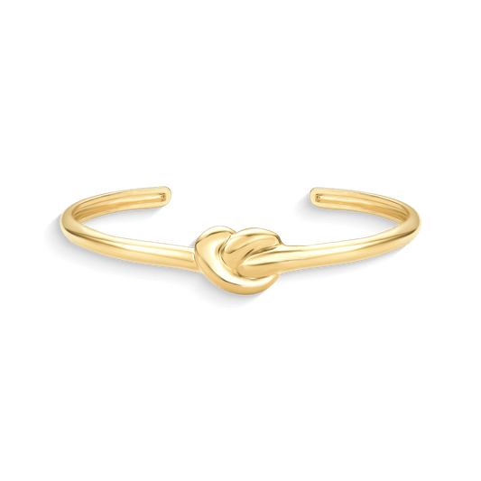 Bracelete Nó em banho ouro 18k | Bracelete feminino artesanal Aimer Joias