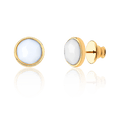 Brinco Classic com Porcelana, banhado a ouro 18k