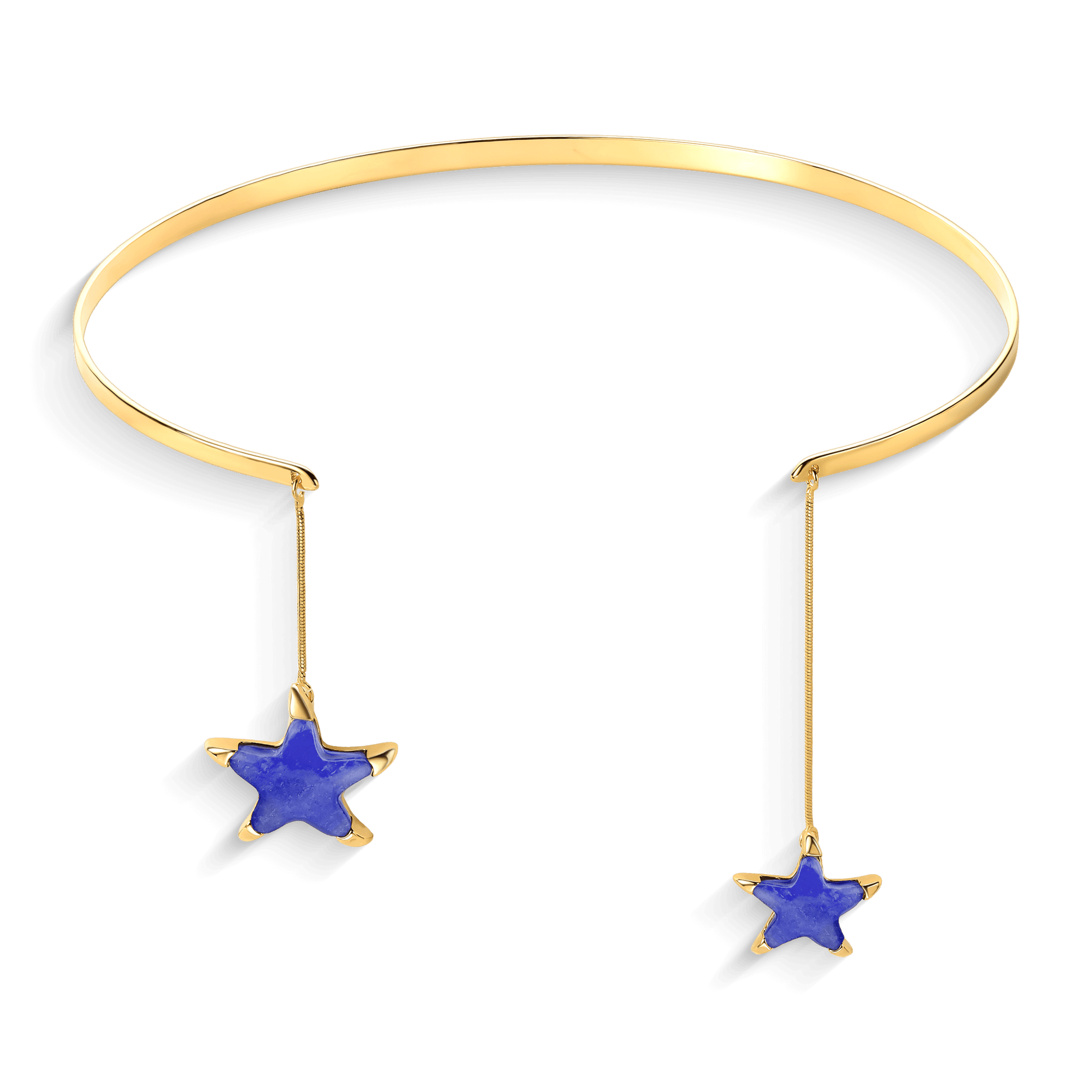 Choker Estelar - Quartzo  Azul Anil Semijoias de luxo e design exclusivo