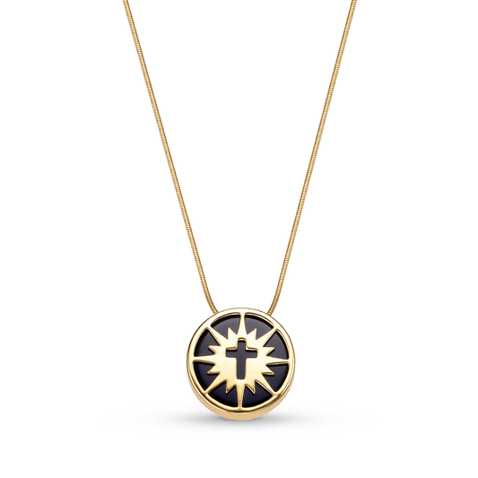 Colar Aura - Obsidiana Negra Semijoias de luxo e design exclusivo