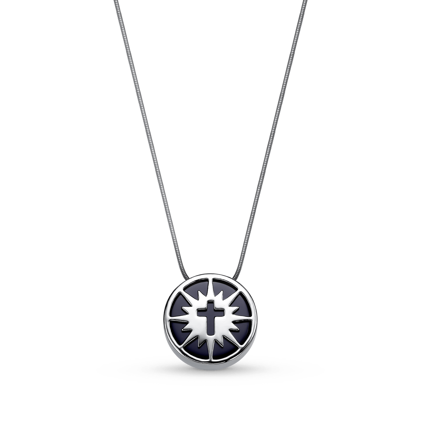 Colar Aura - Obsidiana Negra Ródio Semijoias de luxo e design exclusivo