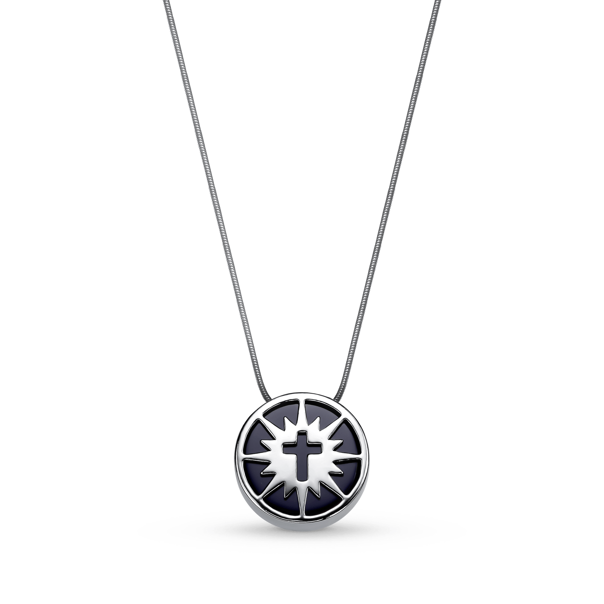 Colar Aura - Obsidiana Negra Ródio Semijoias de luxo e design exclusivo