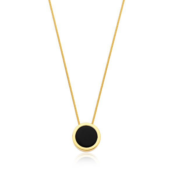 Colar Eterno - Obsidiana Negra Semijoias de luxo e design exclusivo