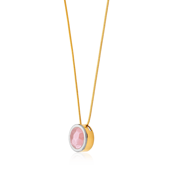 Colar Eterno - Quartzo Rosa Semijoias de luxo e design exclusivo