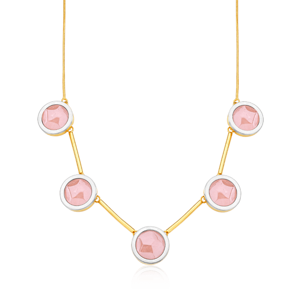 Colar Magnífico - Quartzo Rosa Semijoias de luxo e design exclusivo