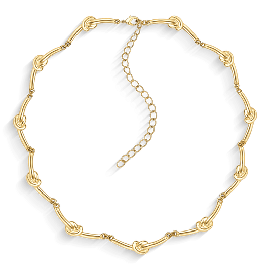 Colar Nó em banho ouro 18k | Colar feminino artesanal Aimer Joias