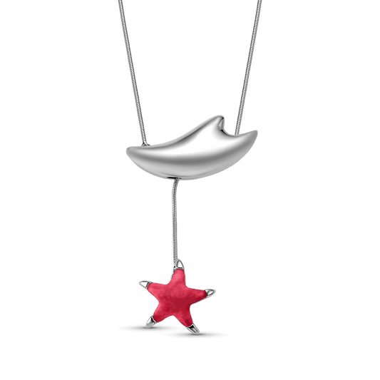 Colar Serena - Feldspato Vermelho Semijoias de luxo e design exclusivo