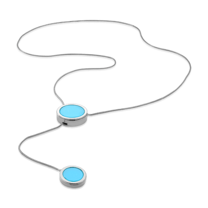 Colar Solene - Ágata Azul Céu Semijoias e design exclusivo