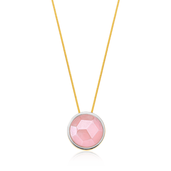 Colar Único - Quartzo Rosa Semijoias de luxo e design exclusivo