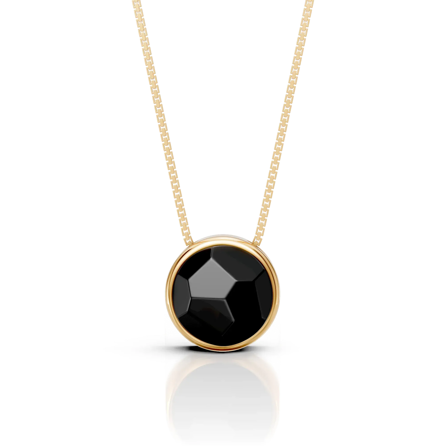Colar Classic - Obsidiana Negra — Ouro 18K | Aimer Joias | semijoia feminina pedra natural
