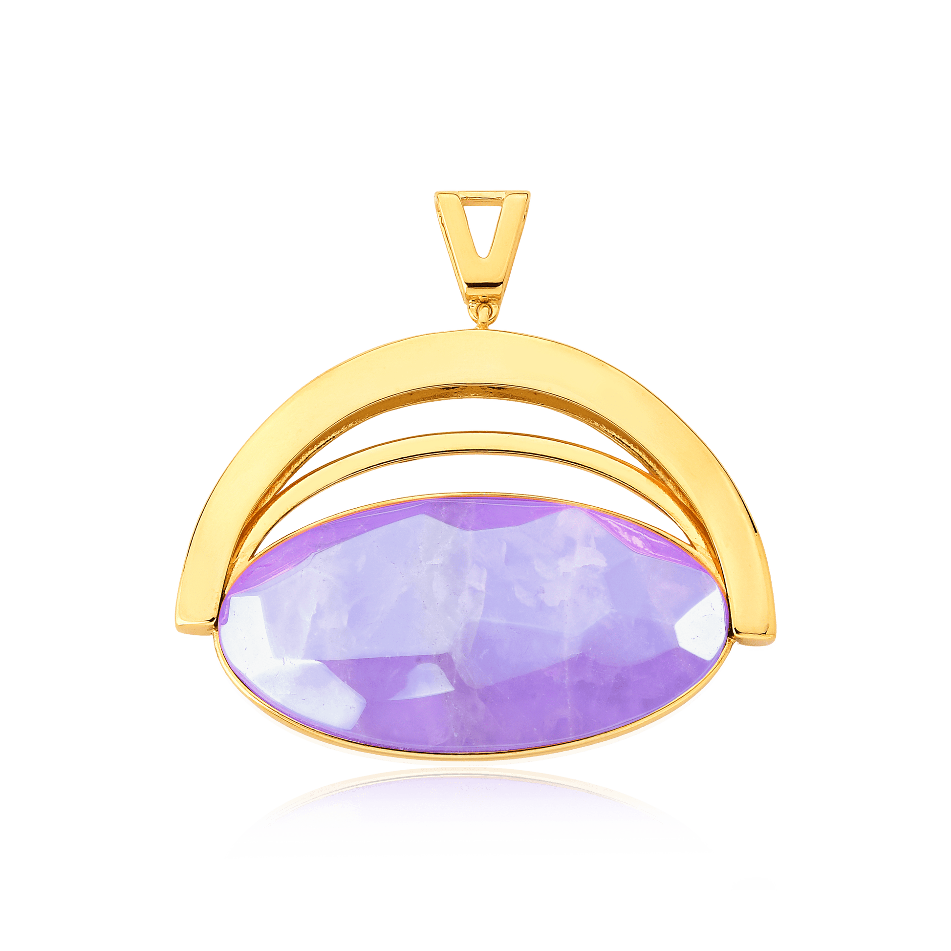 Pingente Ópera - Ametista — Ouro 18K | Aimer Joias | semijoia feminina pedra natural