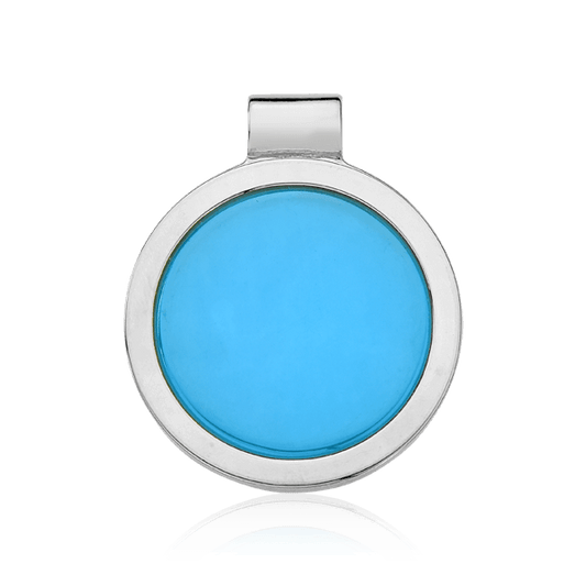 Pingente Singular - Ágata Azul Céu Semijoias de luxo e design exclusivo