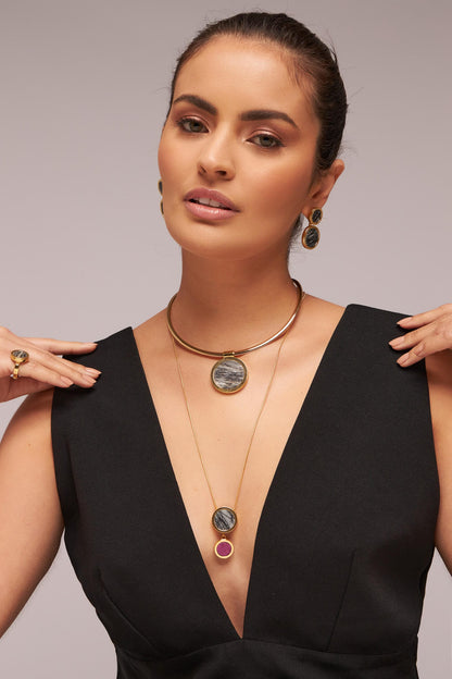 Pingente Singular - Jaspe Net Semijoias de luxo e design exclusivo