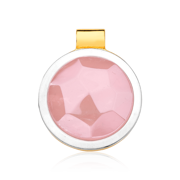 Pingente Singular - Quartzo Rosa Semijoias de luxo e design exclusivo