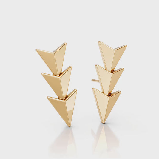 Brinco Flecha — Banho de Ouro 18k