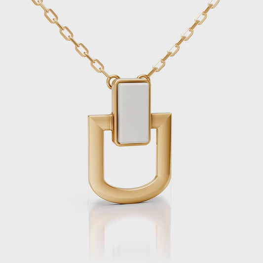 Colar Elos - Porcelana Branca | Semijoia Banhada a Ouro 18K