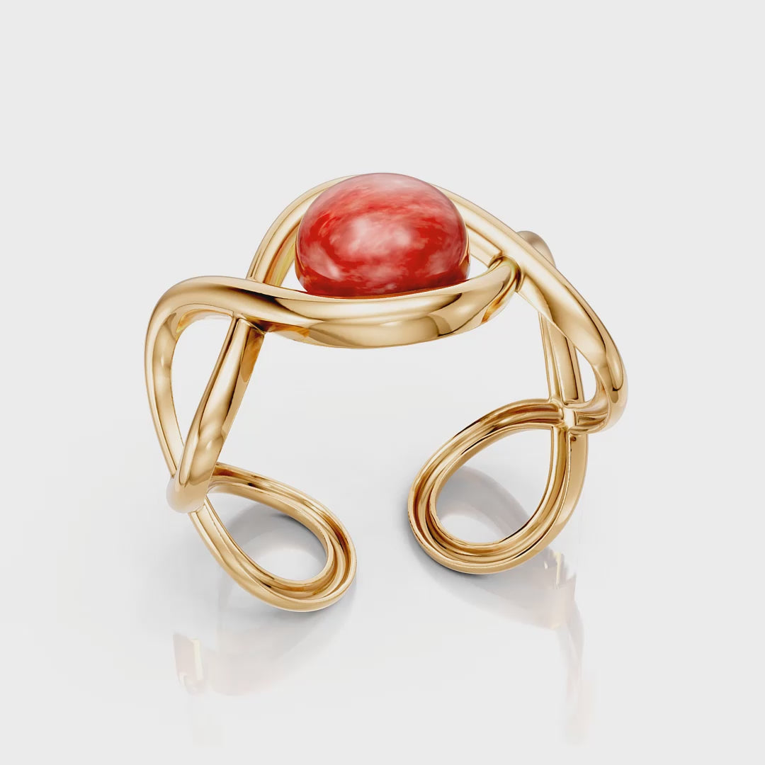 Vídeo 360° do bracelete Supernova com Feldspato Vermelho